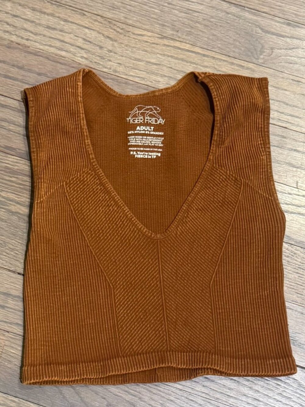Tiger Friday - Collins Crop Top – Toffee – Size Adult $32